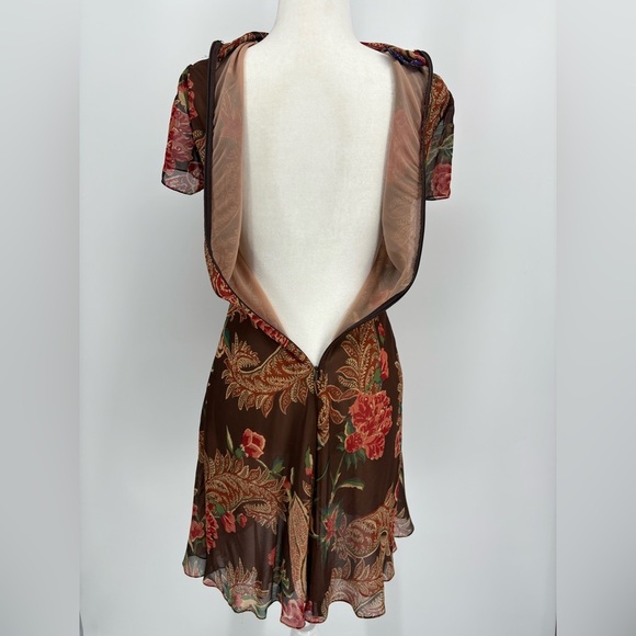 Ralph Lauren Collection Vintage 90s Runway Mini Dress Silk Slip Chinese Qipao 4 - Picture 7 of 16